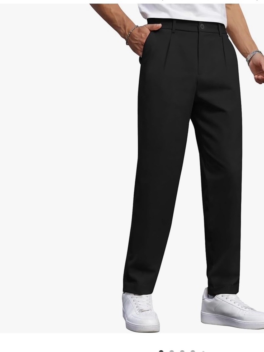 Men's Straight Fit Chino Pants in brown, Navy, and 2-black